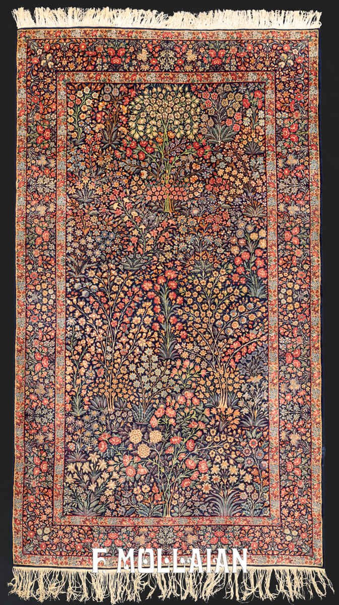 Antique Kerman Ravar Rug Floral Design n°:250176